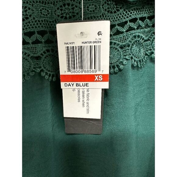 City Studios Women's Junior's Surplice-Neck Fit & Flare Dress - Hunter Green XS - Picture 6 of 8